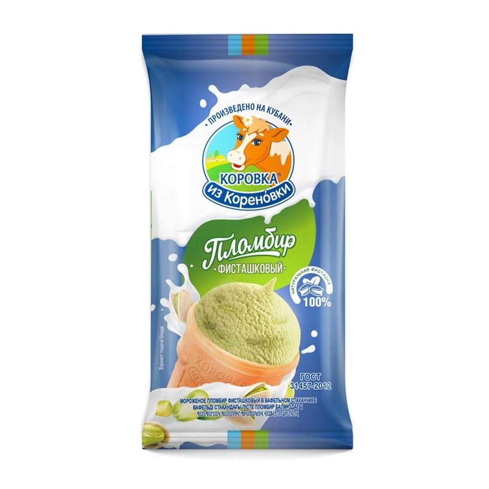 БЗМЖ Мороженое Коровка из Кореновки пломбир фисташковый  вф/ст 15% 80гр