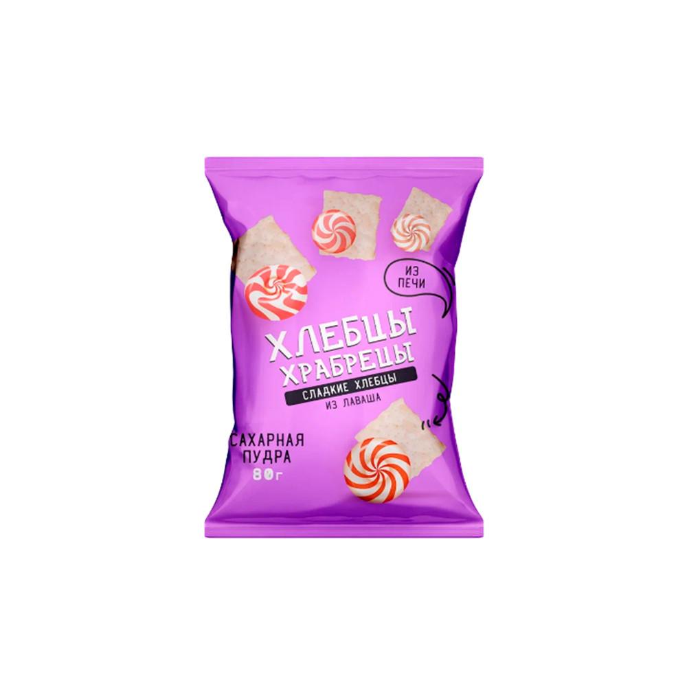 Хлебцы-Храбрецы сладкие с сахарной пудрой 80гр
