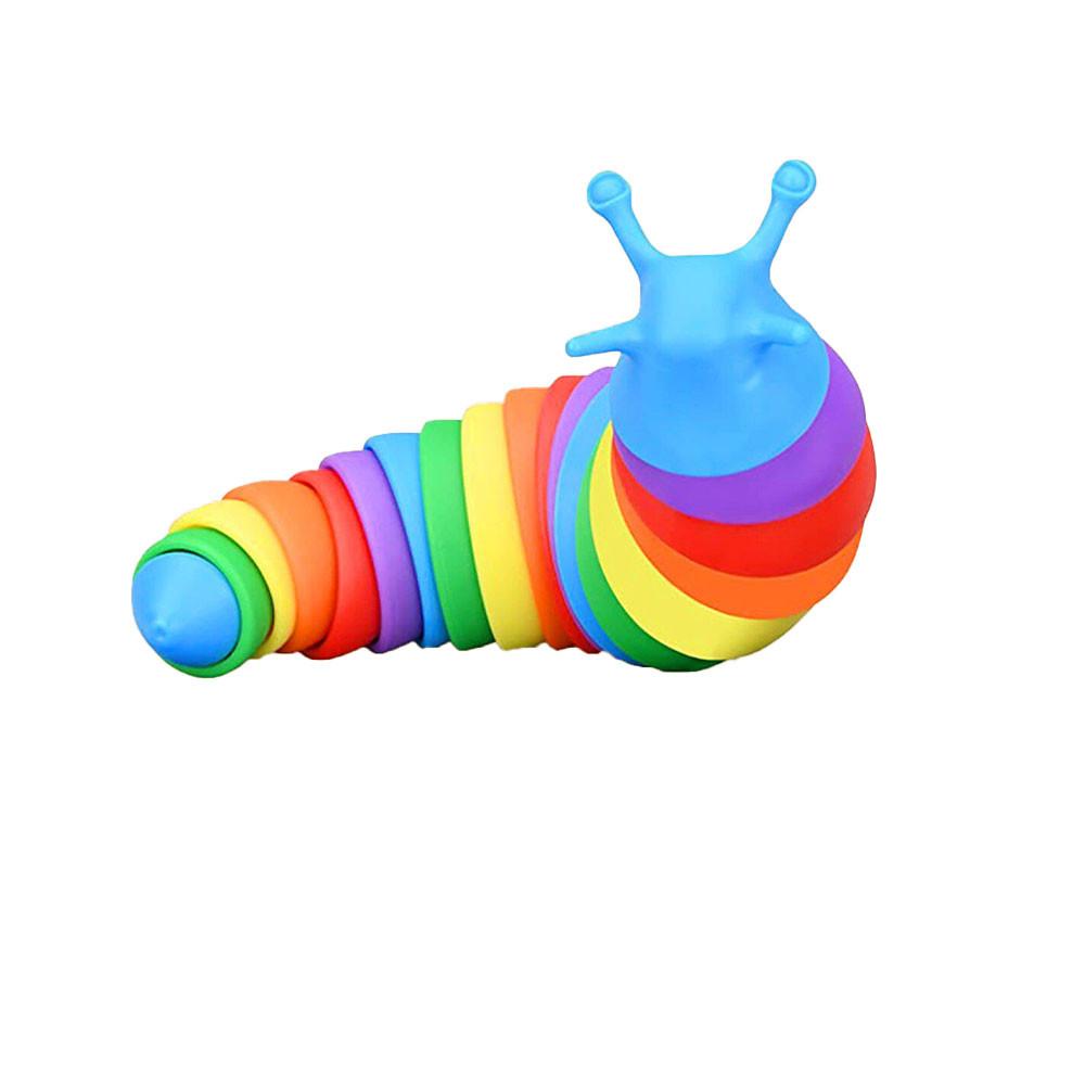 Игрушка антистресс 1TOY слизняк 6 цветов 18х5см Т23264