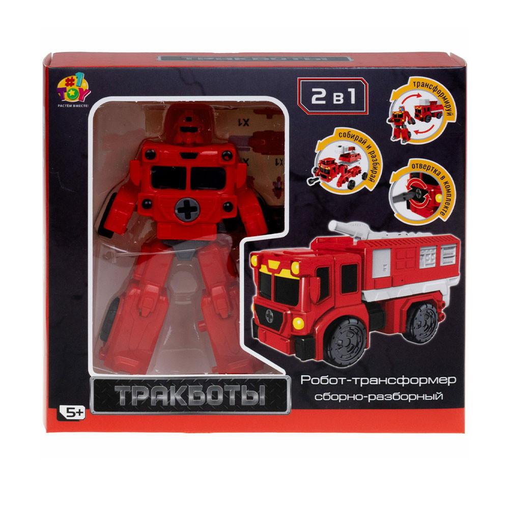 Робот трансформер 1TOY Пожарная машина 10см Т24063