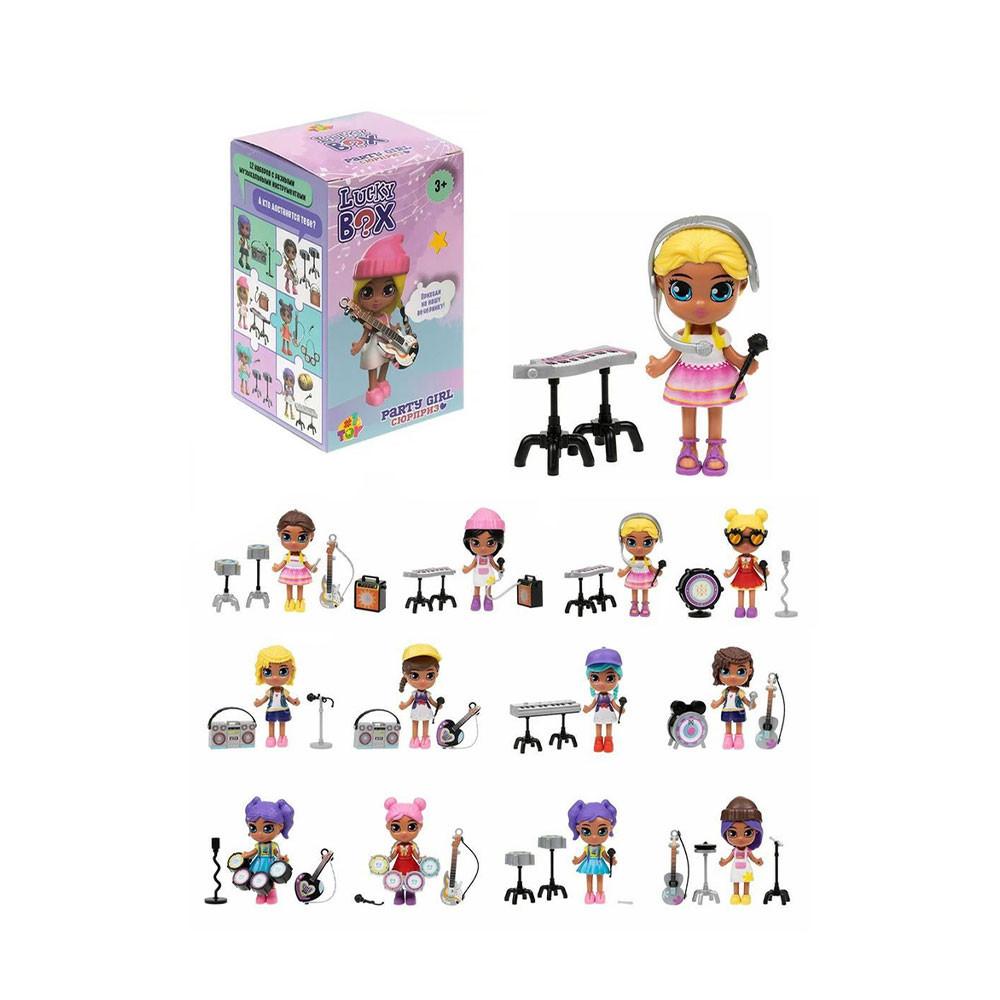 Кукла 1TOY Lucky box с музыкальными инструментами и аксессуарами 12 видов Т23895