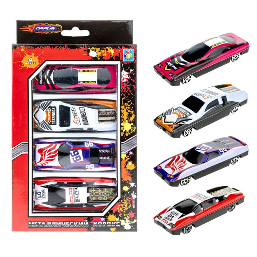 Игрушка 1TOY набор машинок металлических стрит-рейс фривил Драйв 8см