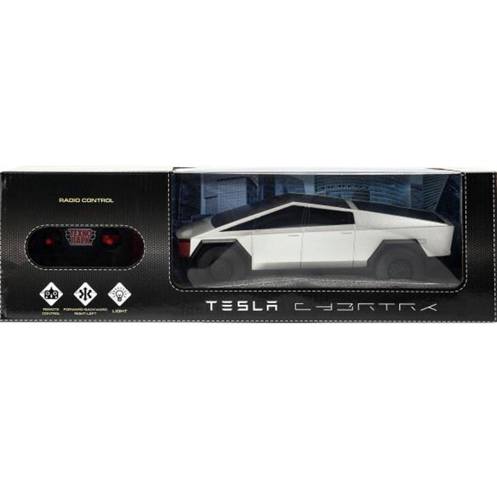 Игрушка Машина Tesla cybertruck Технопарк 24,5см р/у, свет, серебристый