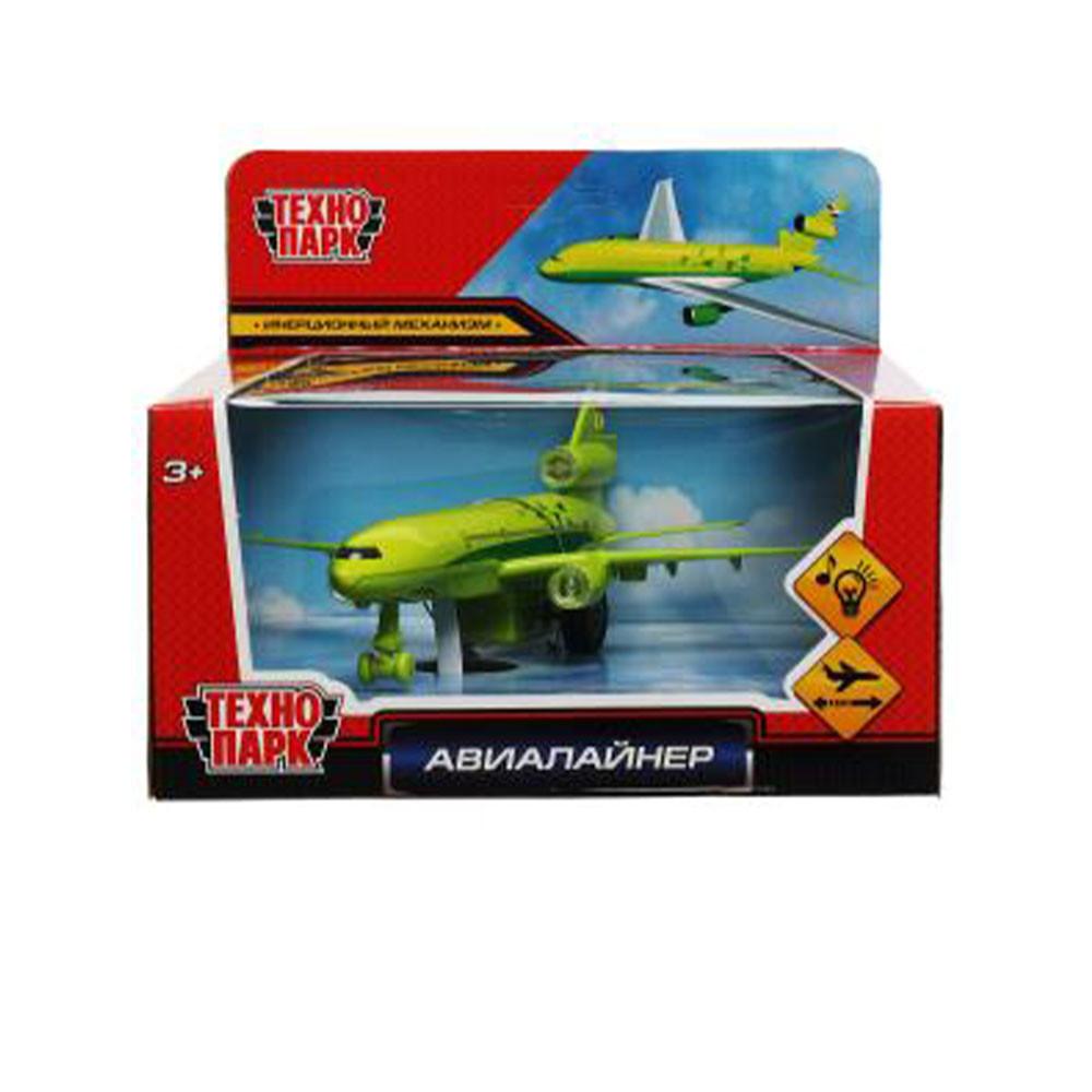 Игрушка Авиалайнер Технопарк 19,5см металл свет-звук