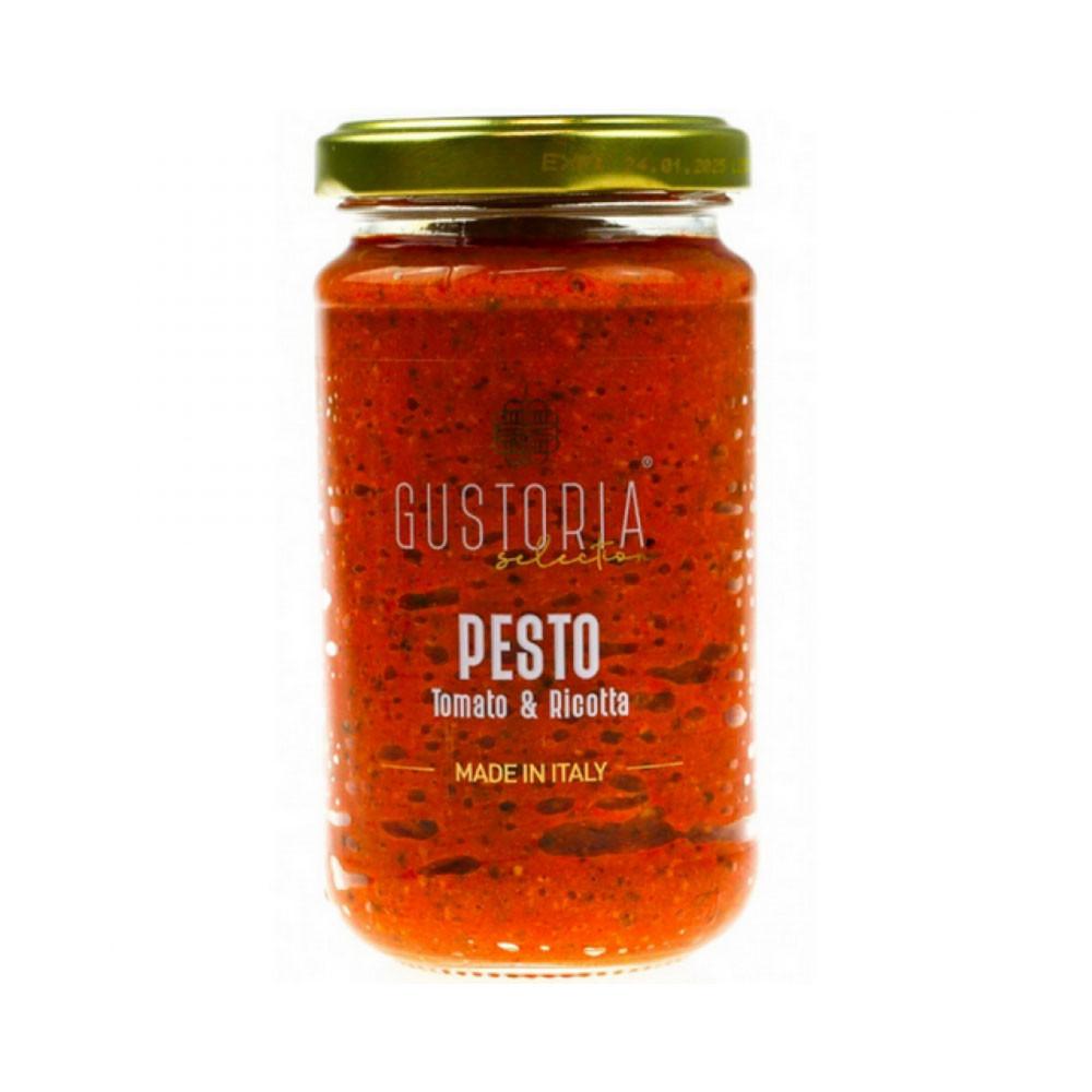 Соус песто GUSTORIA с томатами и рикоттой ст/б 212мл
