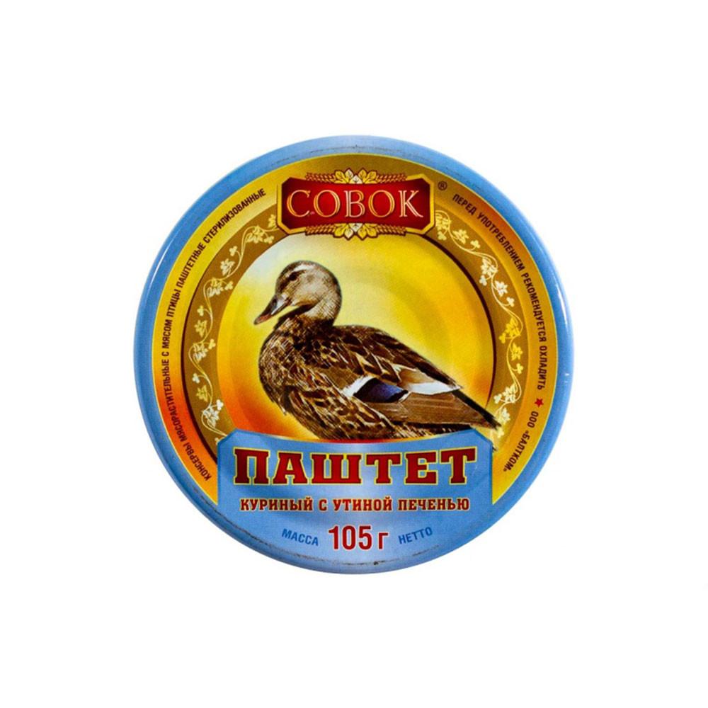 Паштет СОВОК с утиной печенью ж/б 105гр