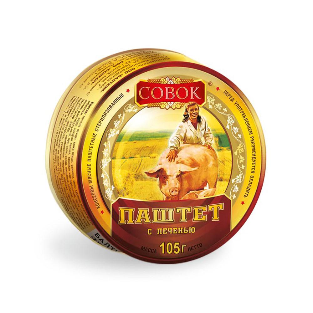 Паштет СОВОК со свиной печенью ж/б 105гр