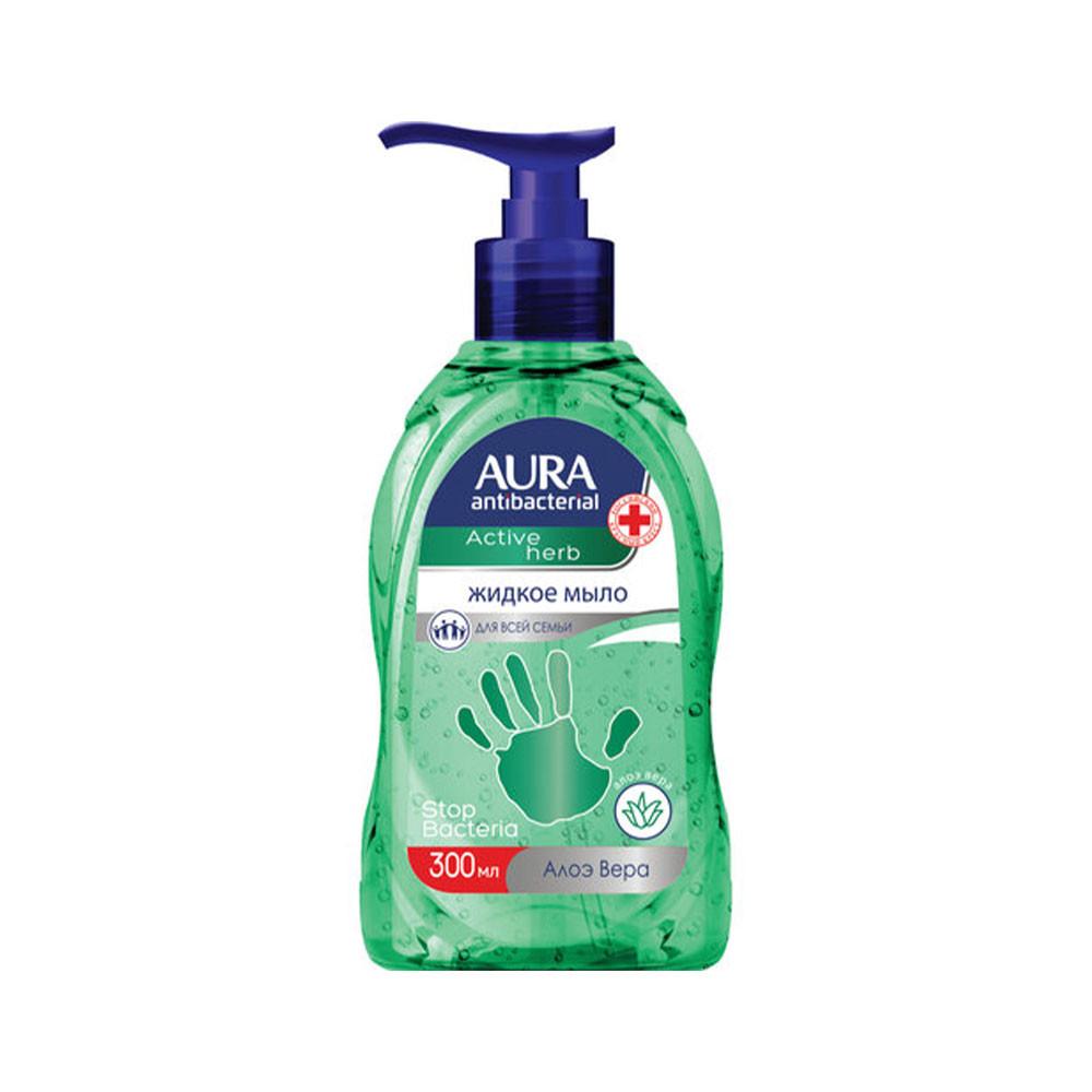 Мыло жидкое AURA Алоэ антибактериальное с дозатором 300мл
