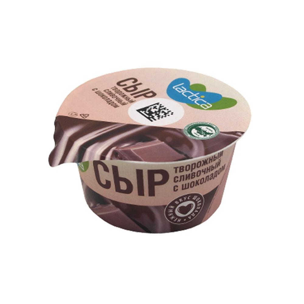 БЗМЖ Сыр творожный сливочный Lactica с шоколадом 40% 140гр