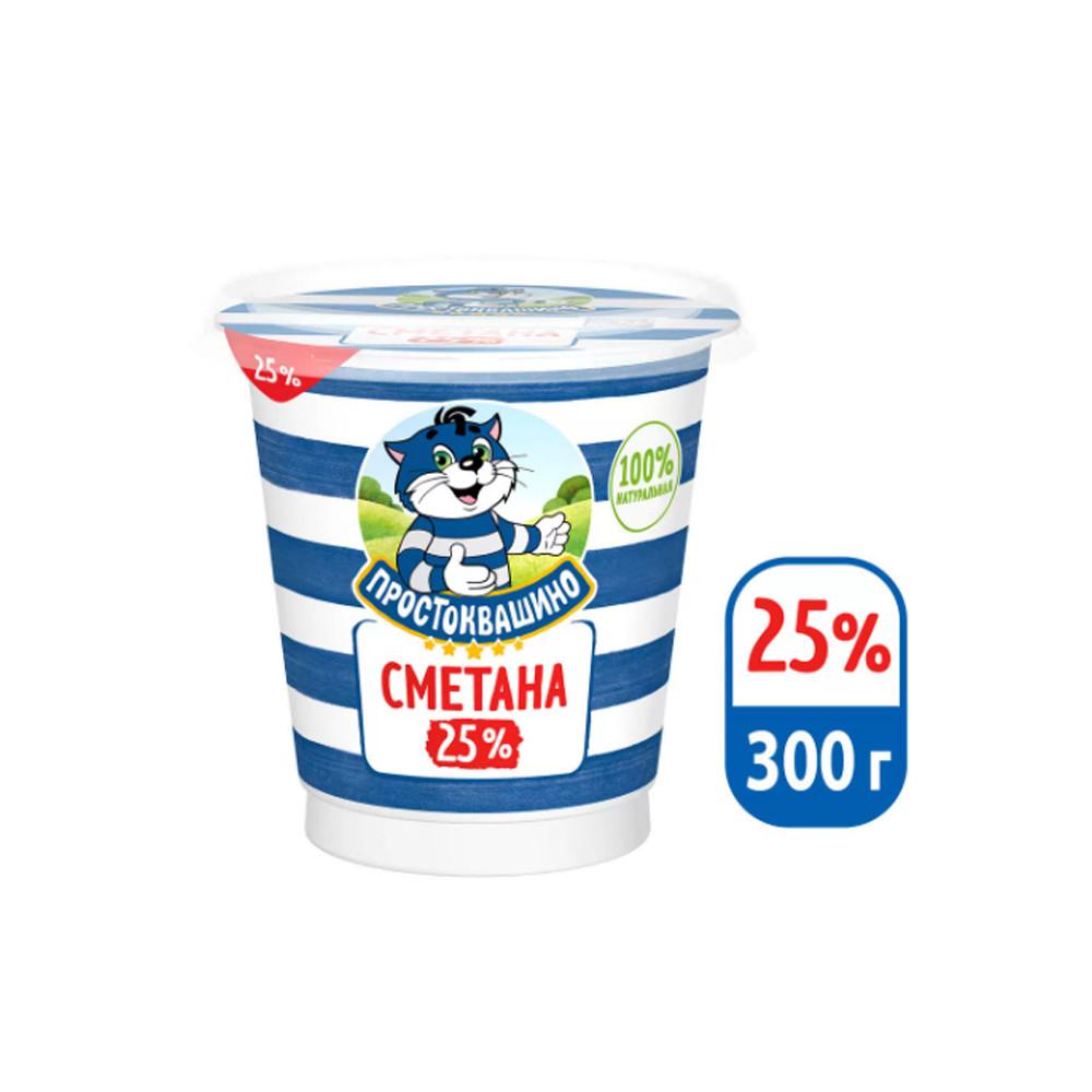 БЗМЖ Сметана Простоквашино 25% 300гр