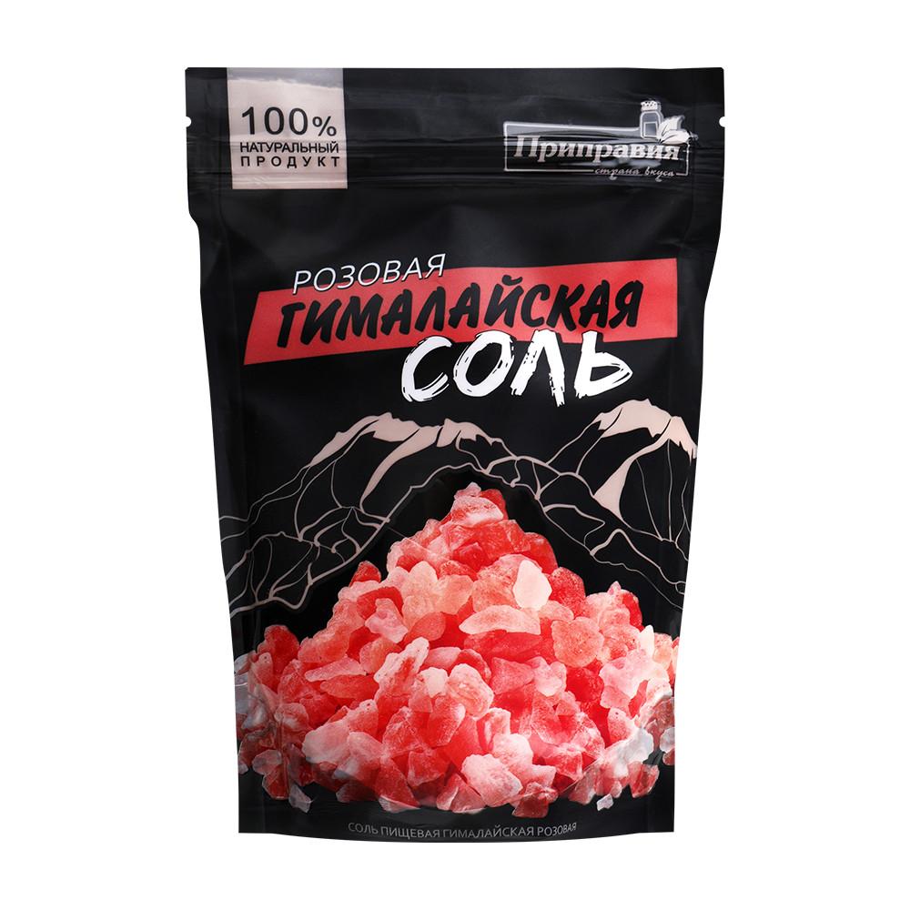 Соль пищевая Приправия гималайская розовая 200гр дой-пак