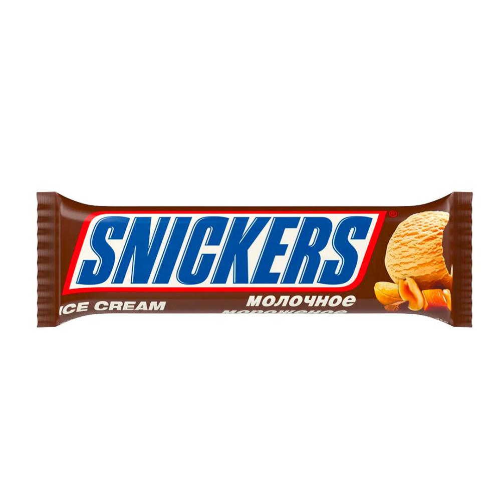 БЗМЖ Мороженое Snickers сливочное батончик 45гр