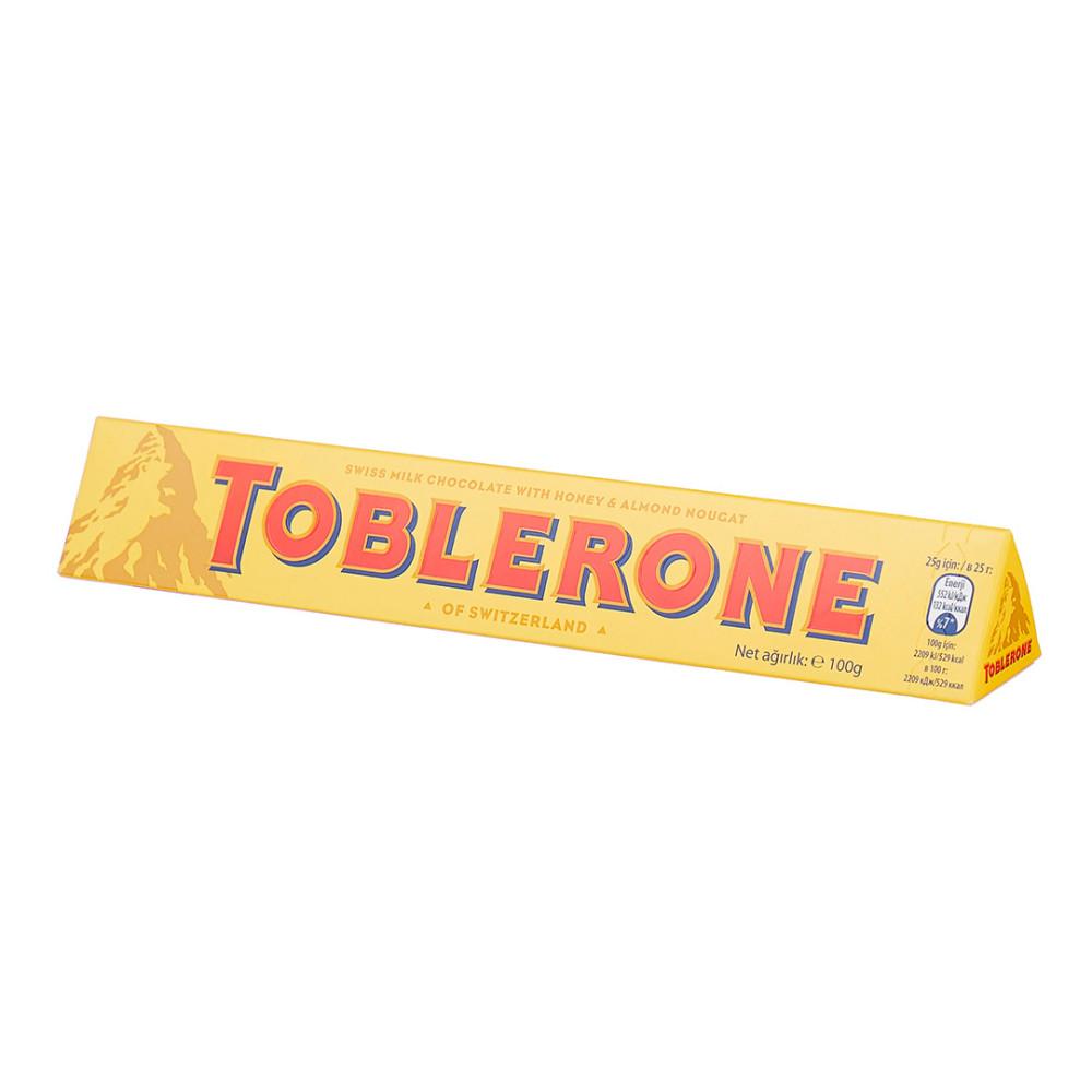 Шоколад молочный Toblerone с медово-миндальной нугой 100гр Швейцария
