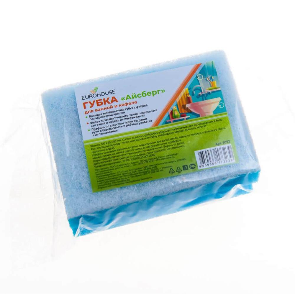 Губка для ванной и кафеля Айсберг 12х8,5х5см