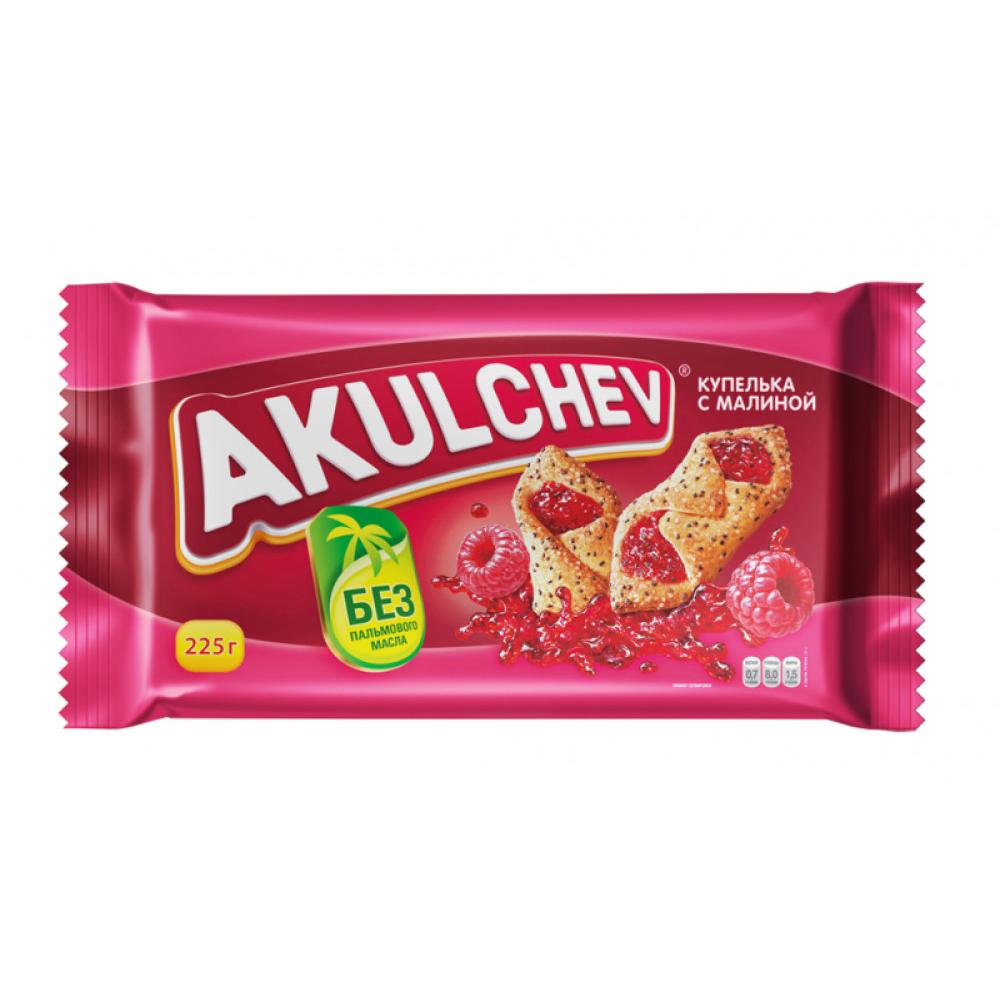 Печенье Купелька с Малиной 225гр Акульчев