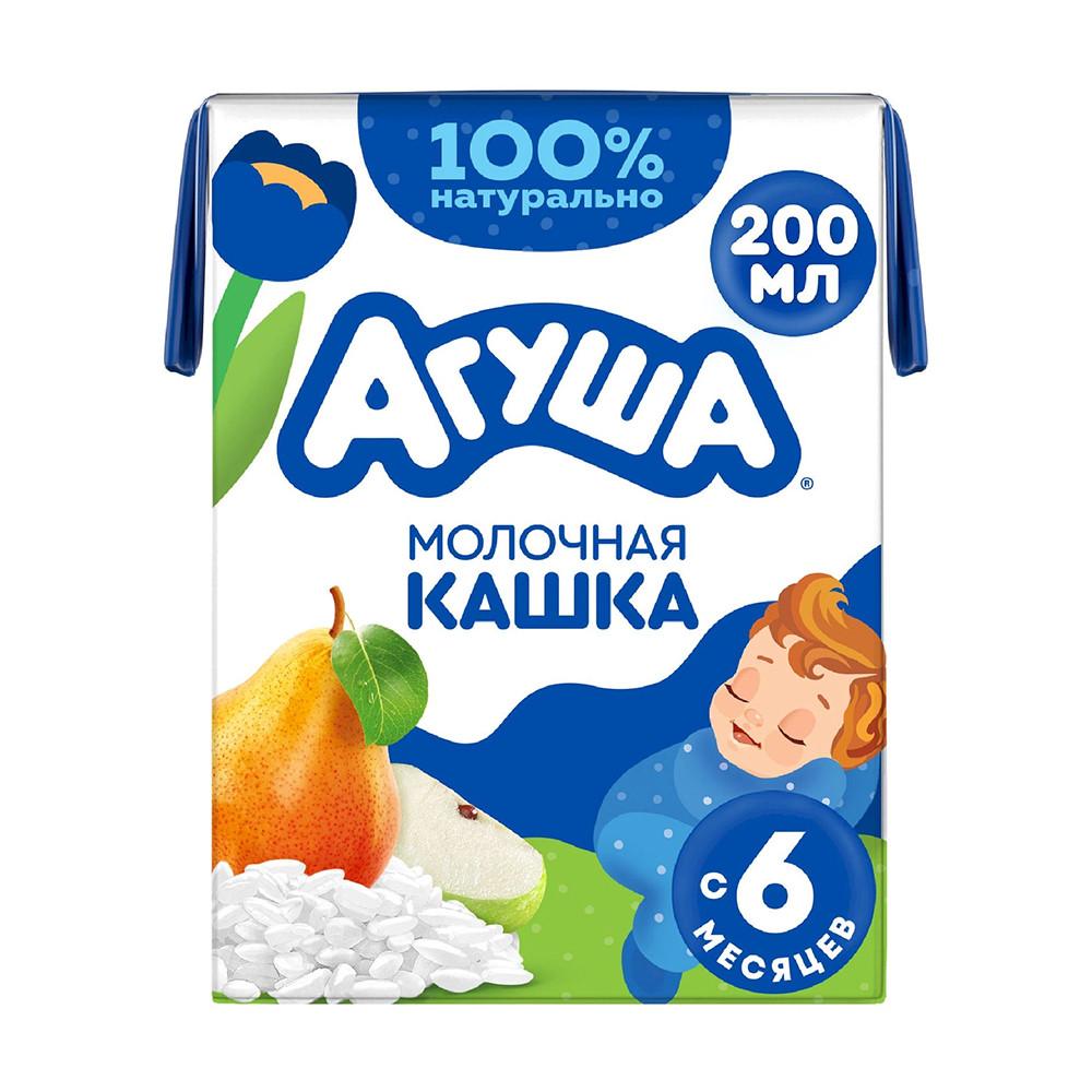 БЗМЖ Каша Агуша Засыпай-ка молочная рис-яблоко-груша 2,7% 200мл