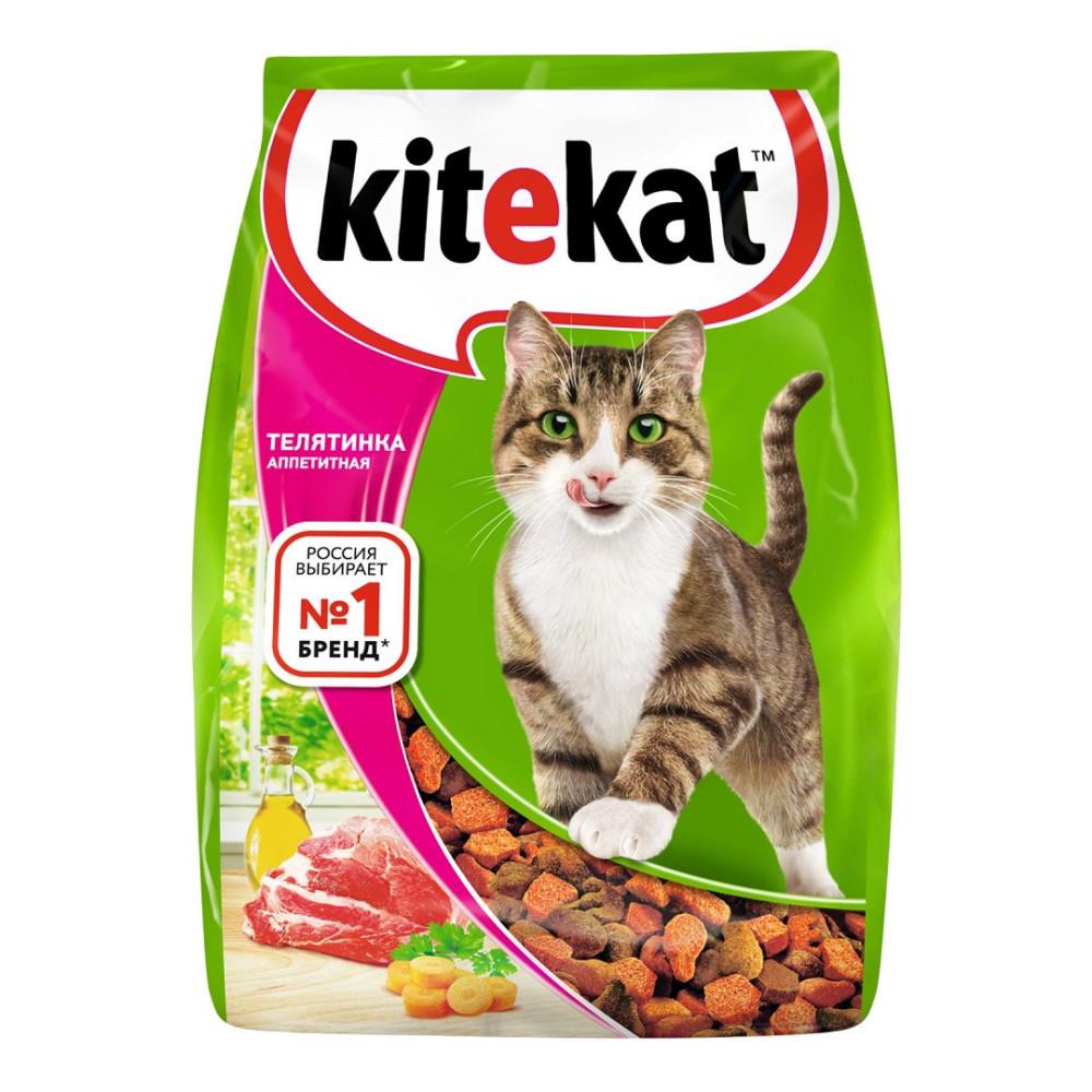 Корм сухой для кошек Kitekat Аппетитная Телятина 350гр