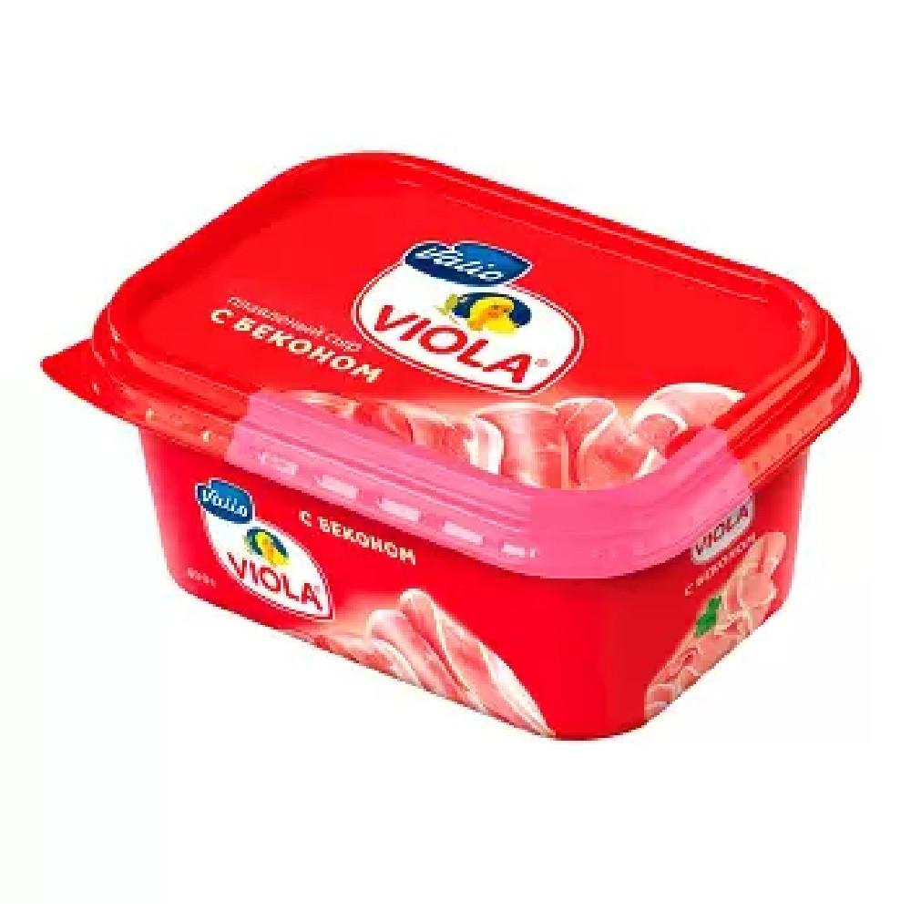 БЗМЖ Сыр плавленый Виола с беконом 50% в ванночке 400гр