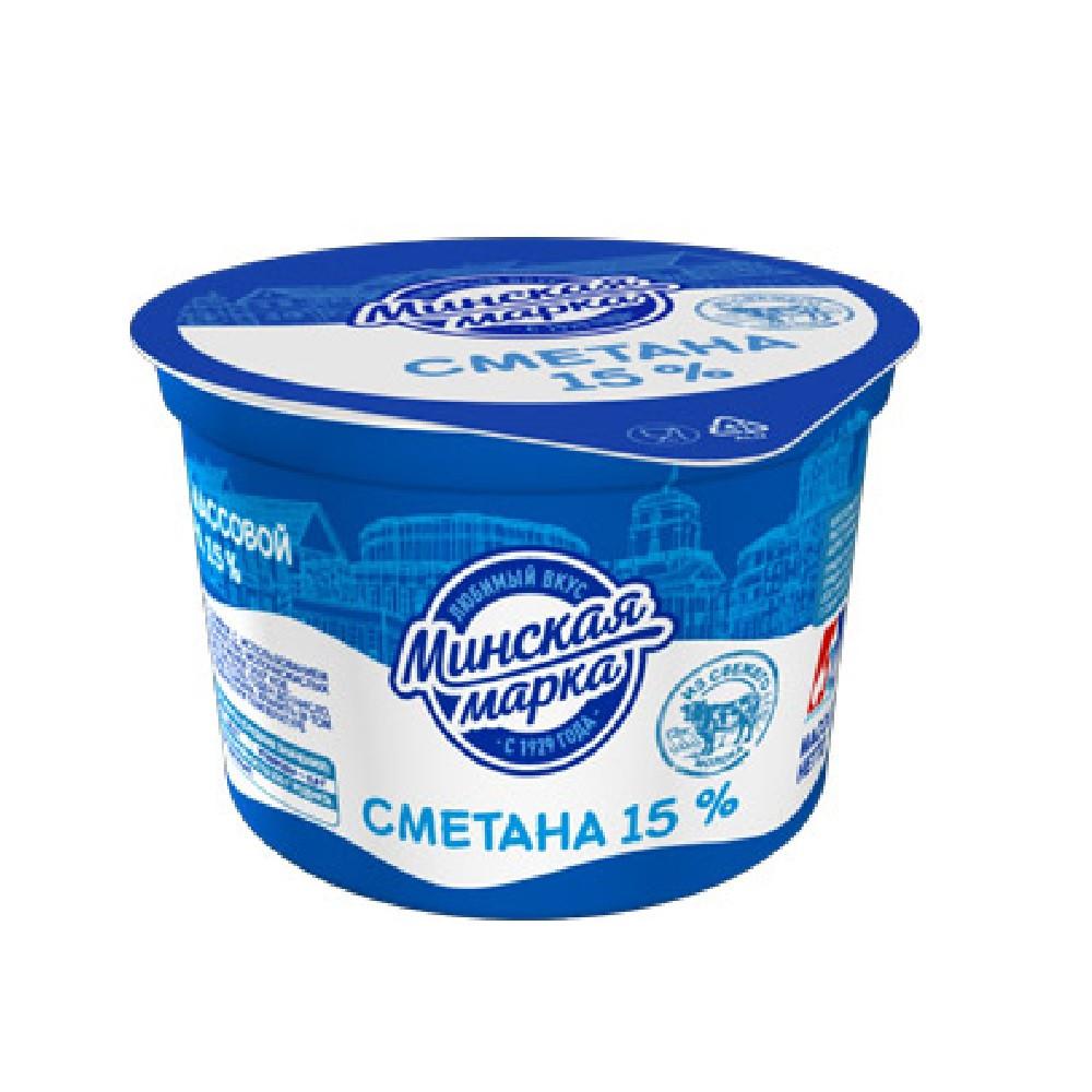 БЗМЖ Сметана Минская марка 15% 180гр