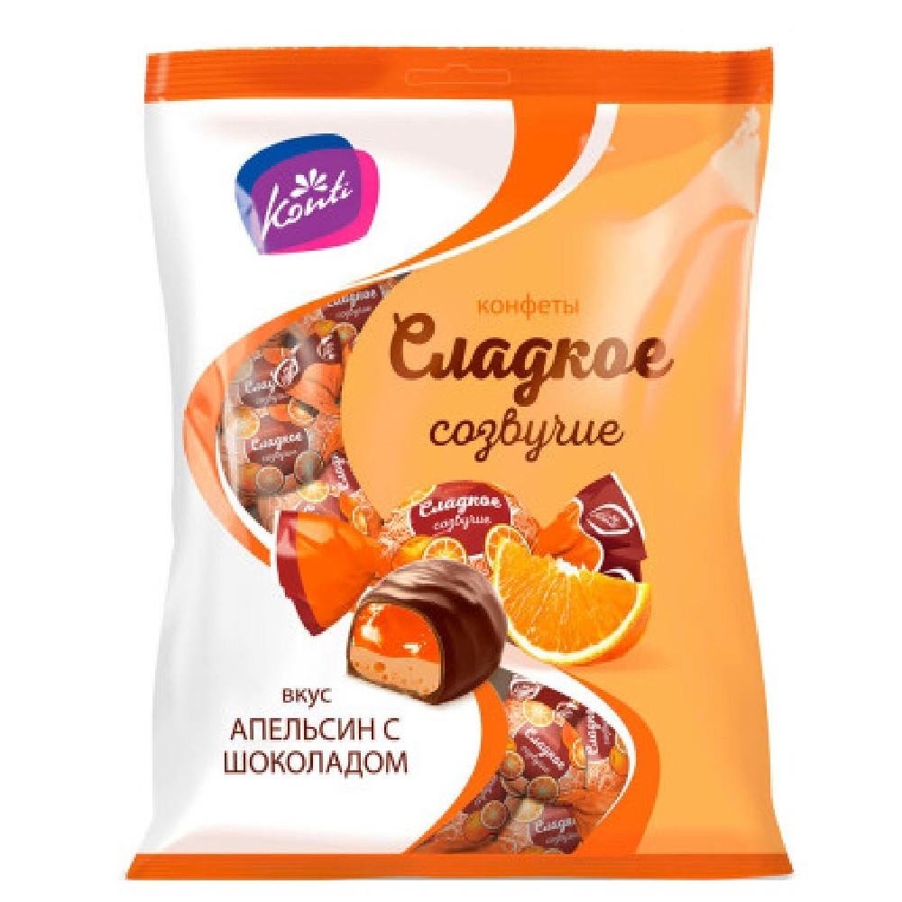Конфеты Сладкое созвучие вкус апельсин с шоколадом 220гр Конти