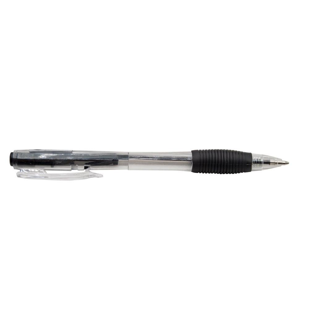 Ручка шариков. Silwerhof Click grip авт.корп.проз. d0.7мм ,черн. линия 0.5мм